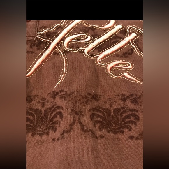 Vintage Pele Pelle BROWN velvet POLO shirt Marc Buchanan XL mens embroidered 3D - Picture 9 of 16